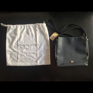 Michael Kors Griffin Medium Logo Jacquard Messenger Bag